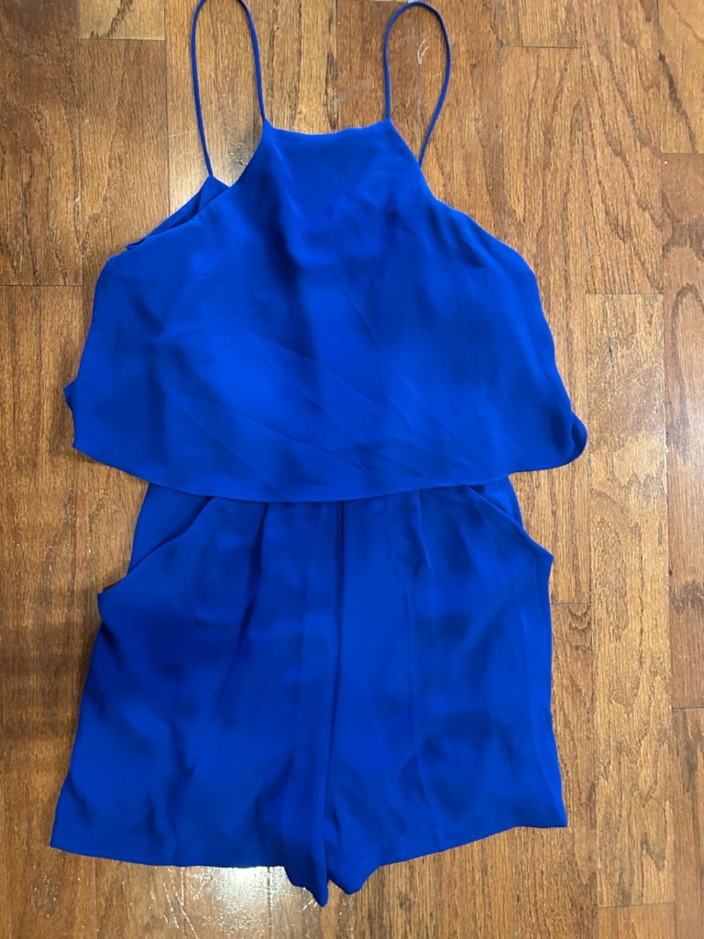 Express Royal Blue Spaghetti Strap Romper